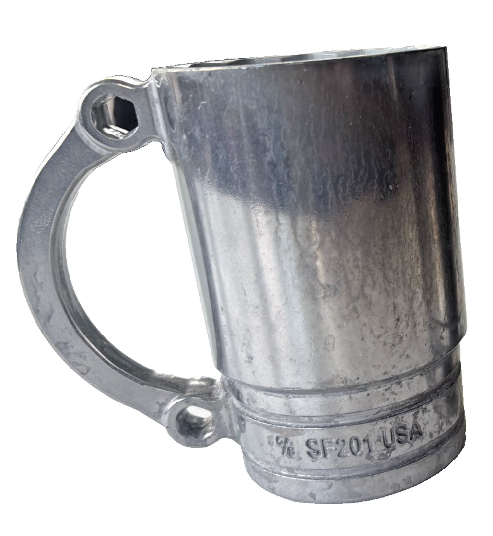 SNAP-ON Aluminum Socket Mug Cup Beer Stein Wrench 5/8 Large SF201 USA Silver